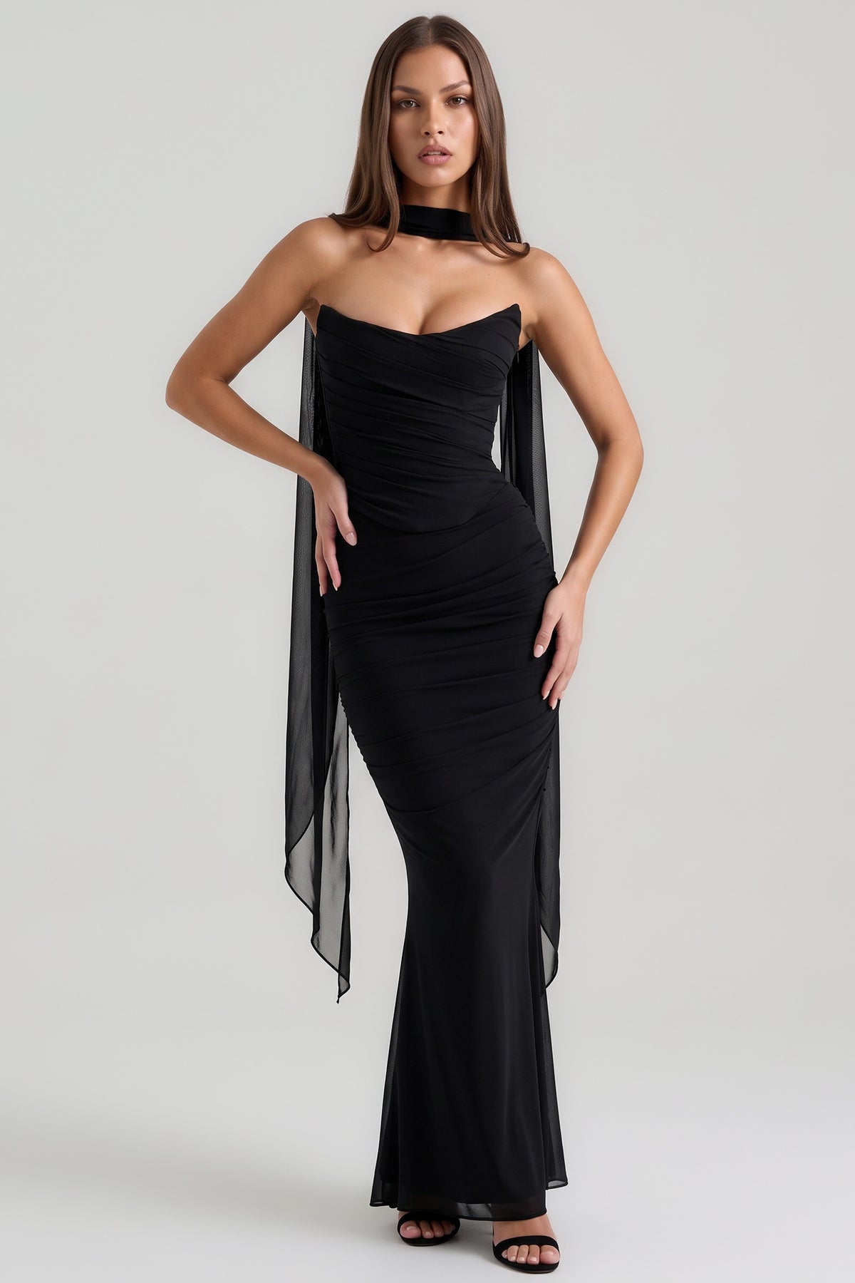 malu black maxi dress front hero