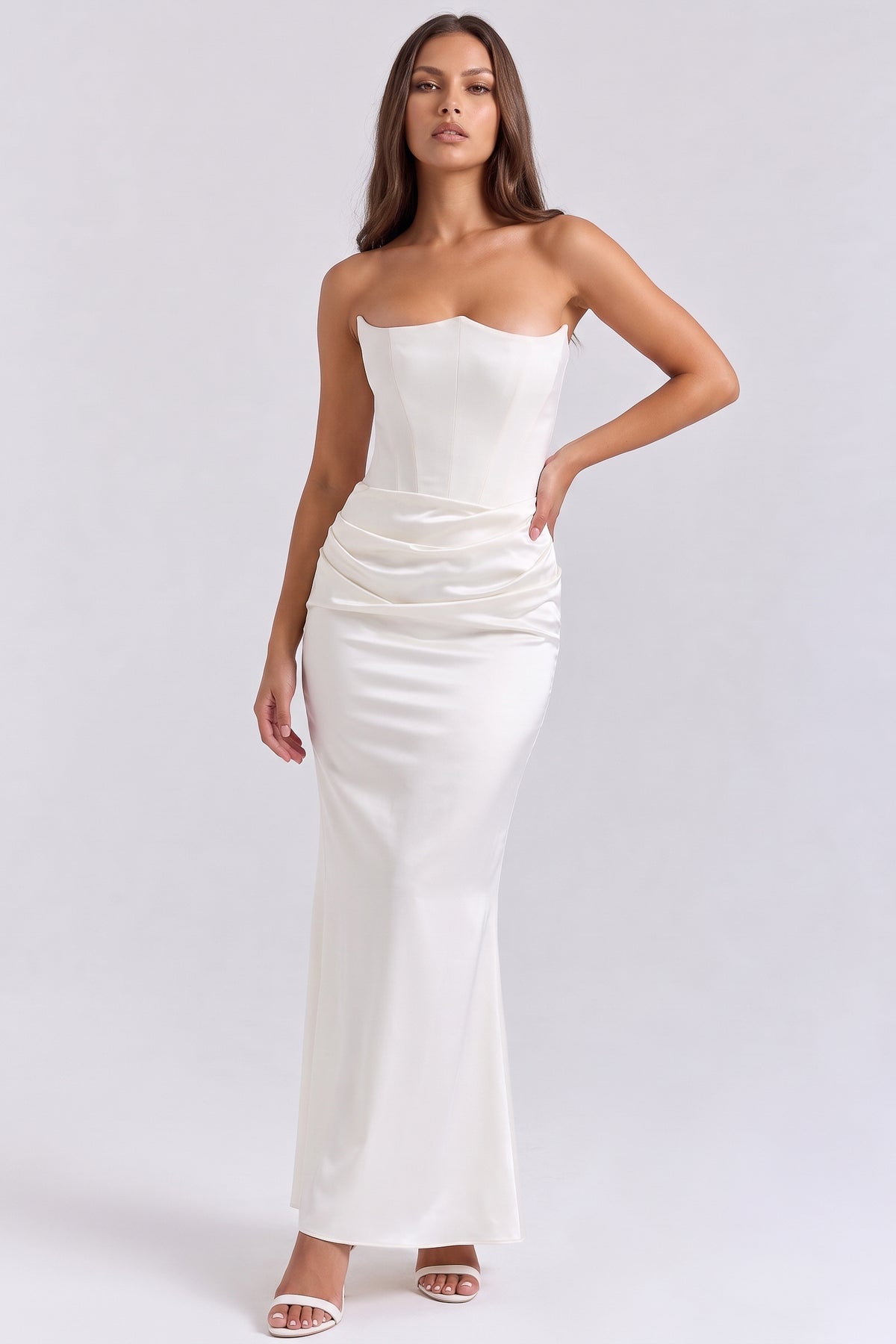 rosalind white maxi dress front hero