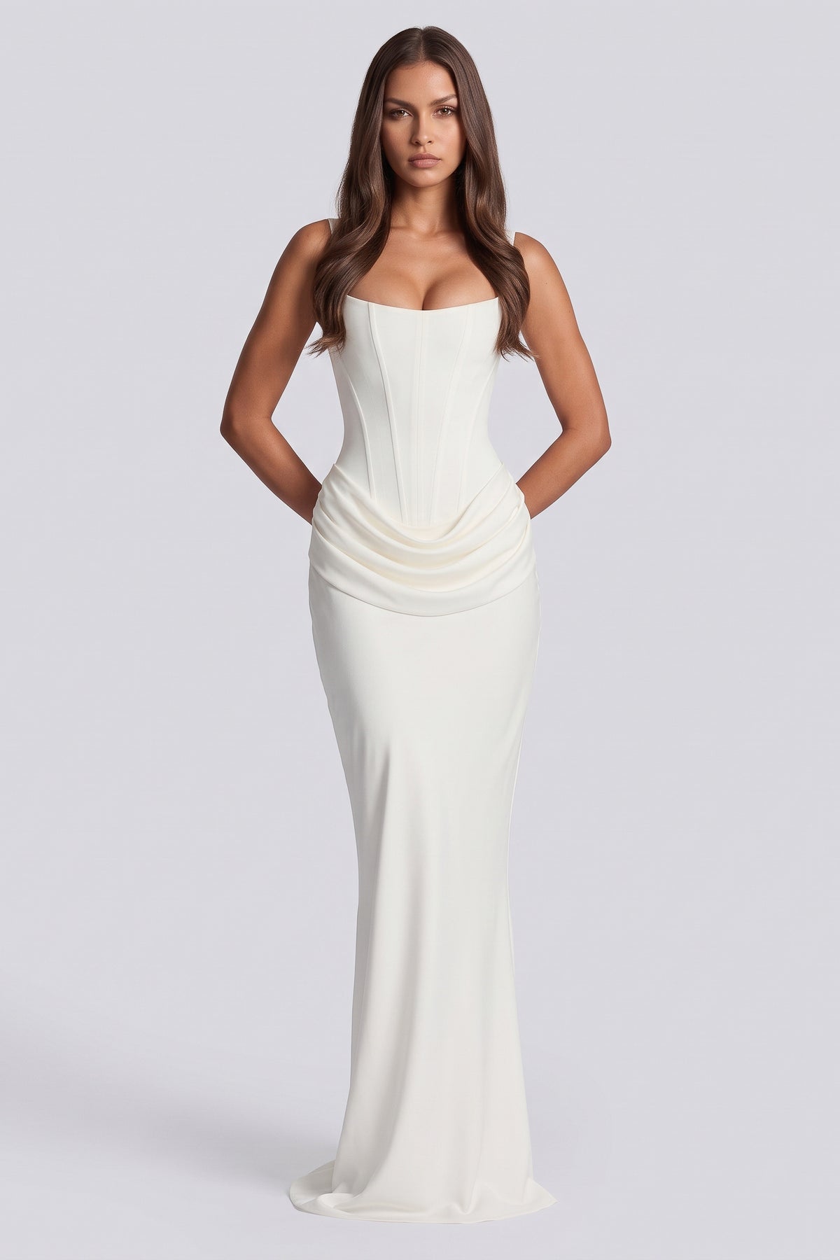 eleonora white maxi dress front hero