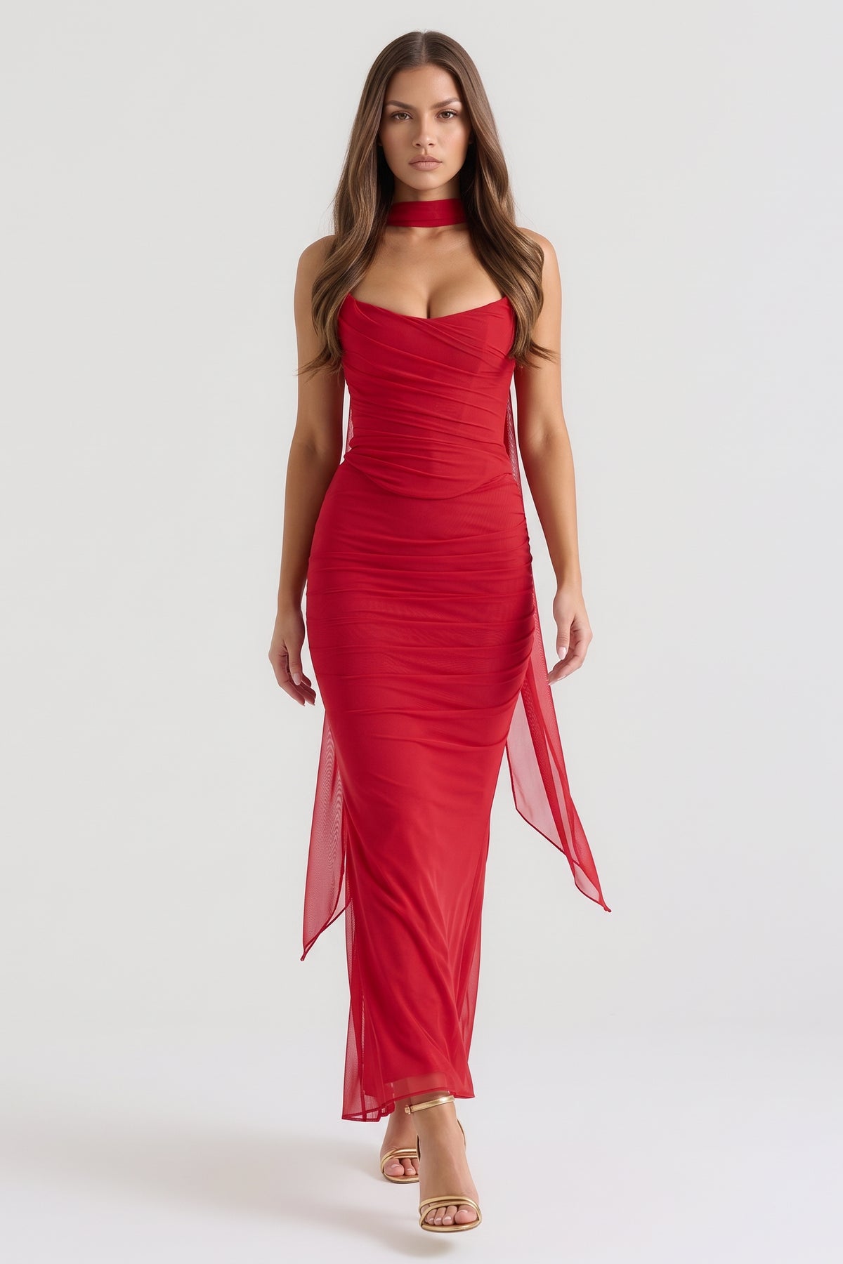 malu red maxi dress front hero