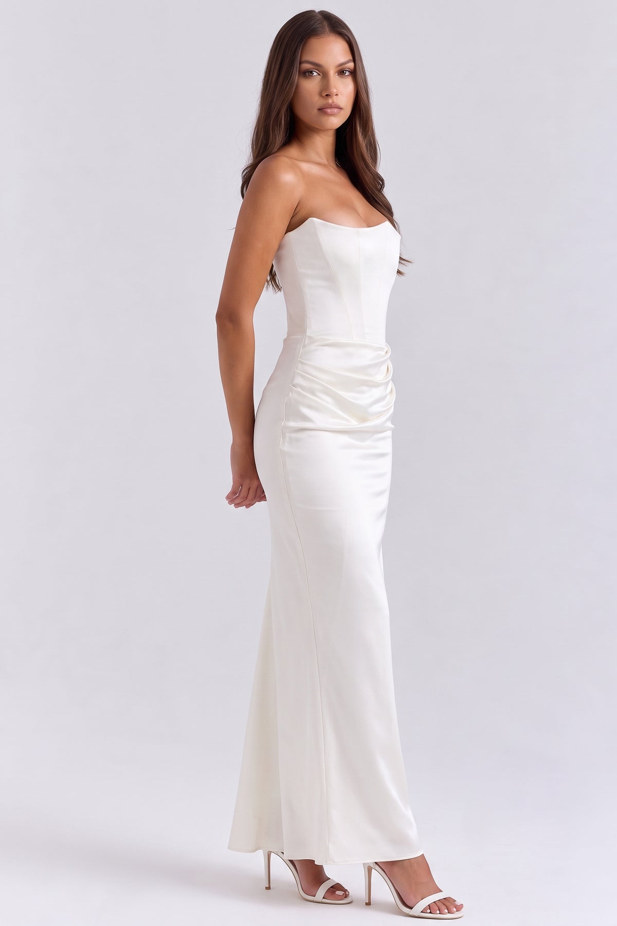 rosalind white maxi dress side view