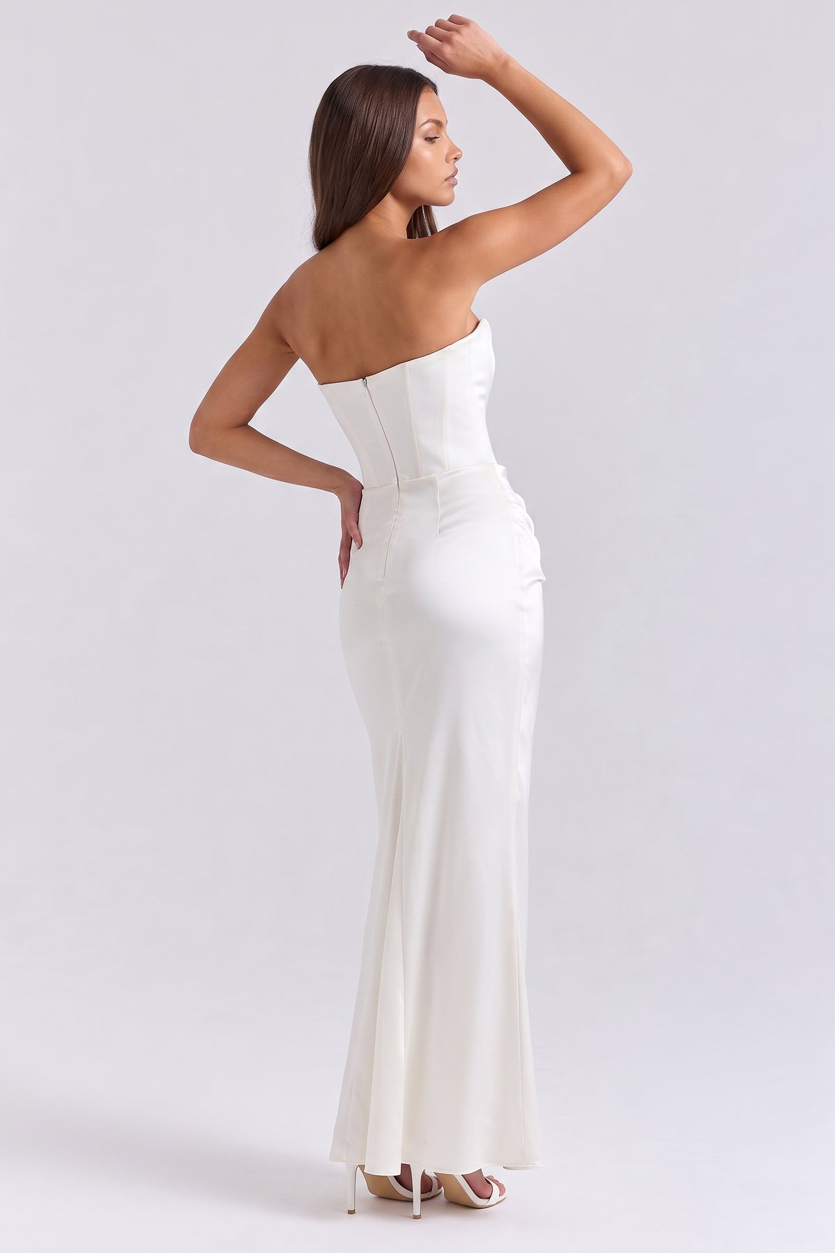 rosalind white maxi dress back view